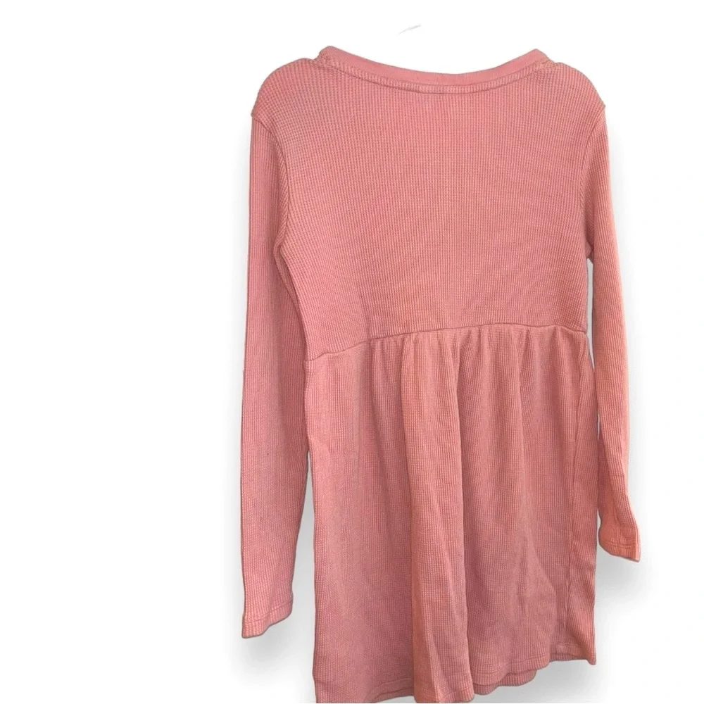 GAP Girls Waffle Knit Long Sleeve Dress Pink Size 8 (Medium) EUC